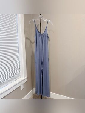 NWT Eco threads women’s dusty blue wide leg jumpsuit size medium